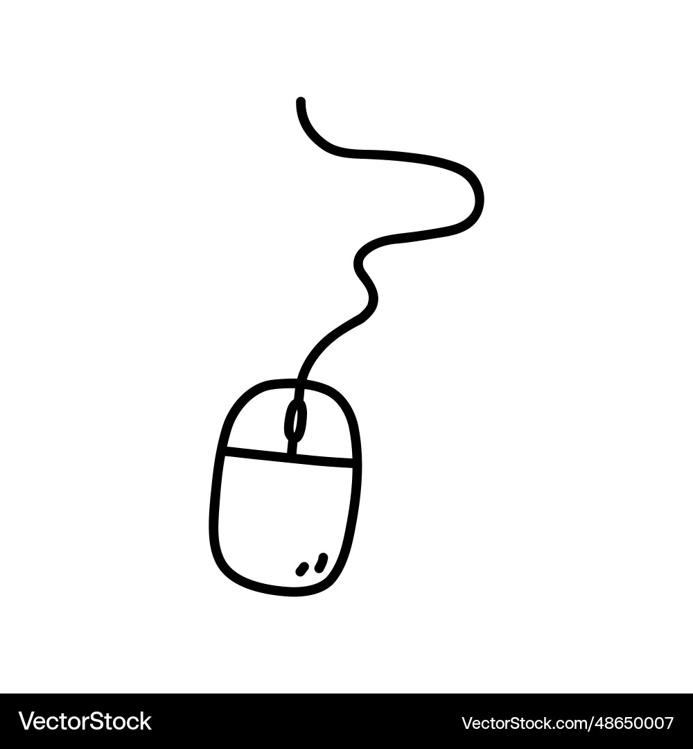 Computer mouse isolated on white background Computer mouse isolated on white background Vector Image