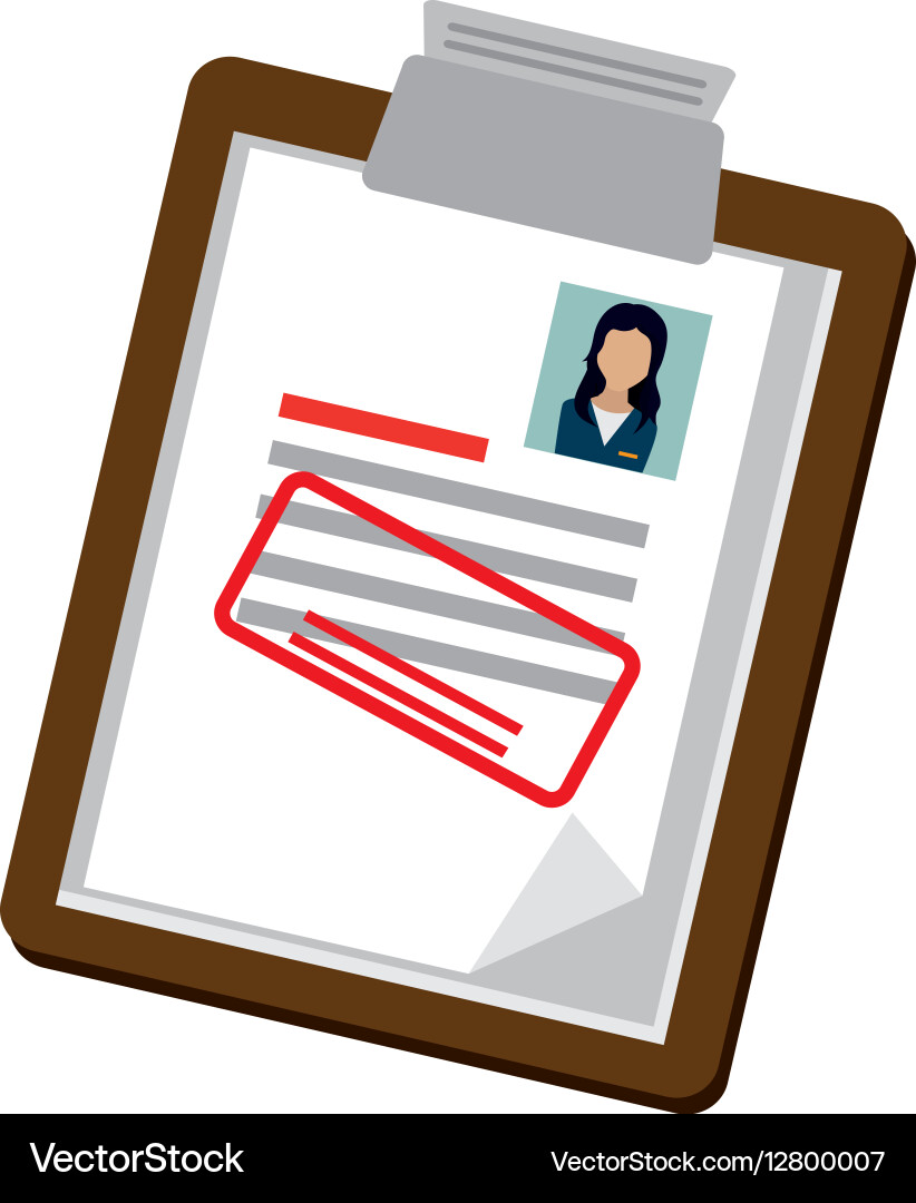 Curriculum vitae document icon Royalty Free Vector Image
