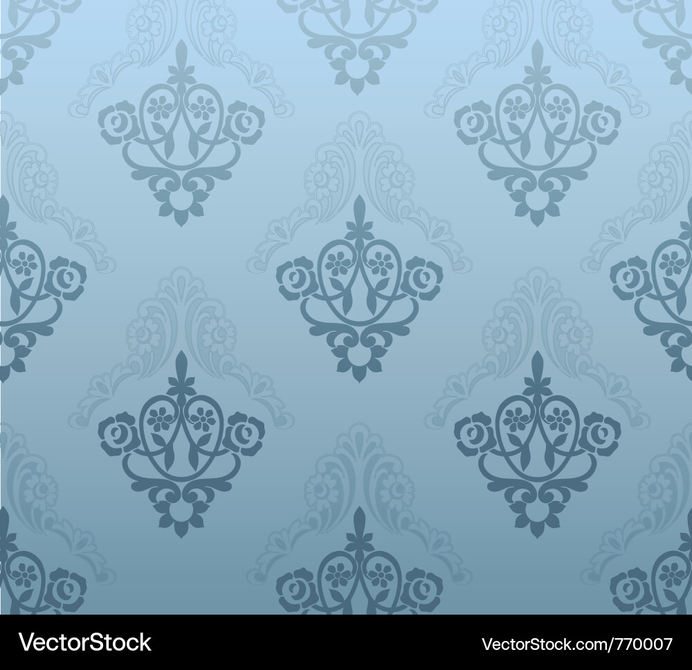 Elegant Baroque Damask Background Vector Image