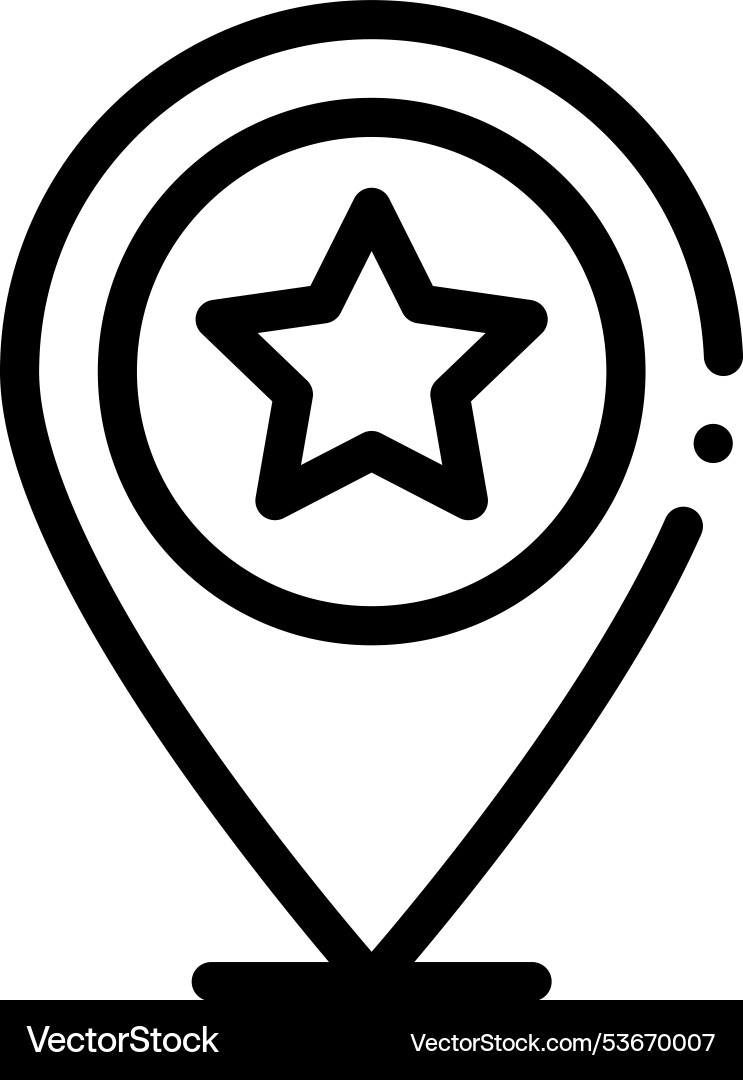Favourite icon thin linear style design isolated Favourite icon thin linear style design isolated vector image
