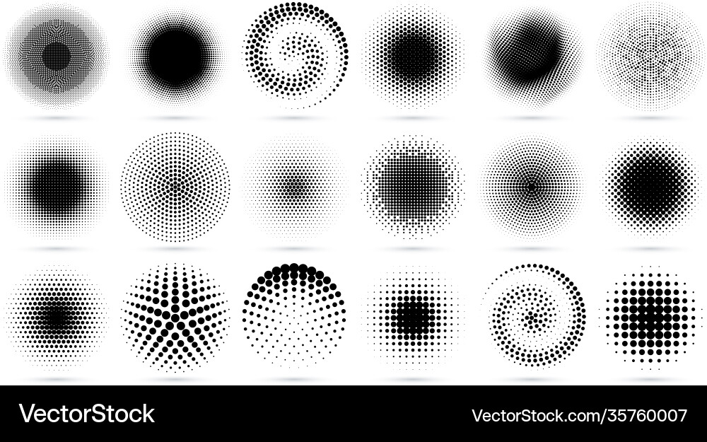 Halftone circle Halftone circle vector image