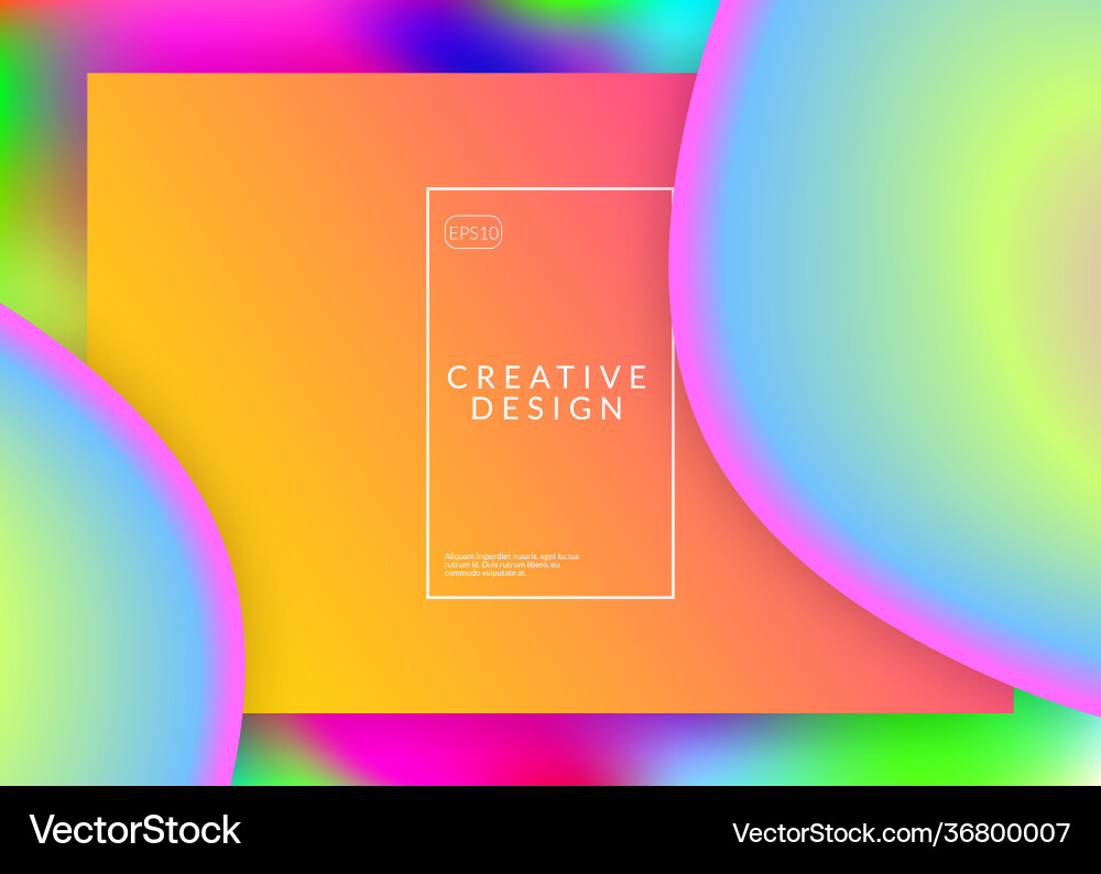 Landing page with liquid dynamic elements Landing page with liquid dynamic elements vector image