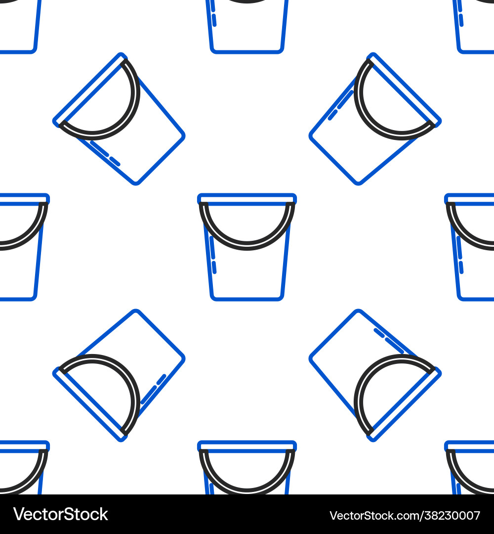 Line bucket icon isolated seamless pattern Line bucket icon isolated seamless pattern Vector Image