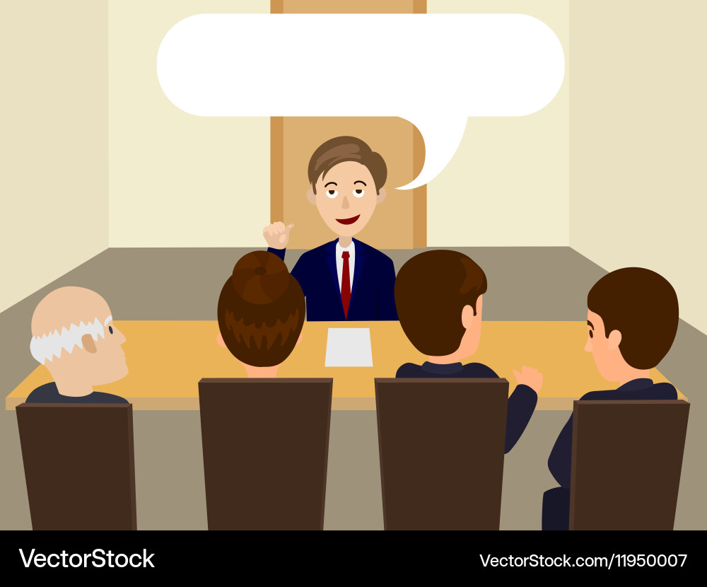 Man at the interview for job Vector Image