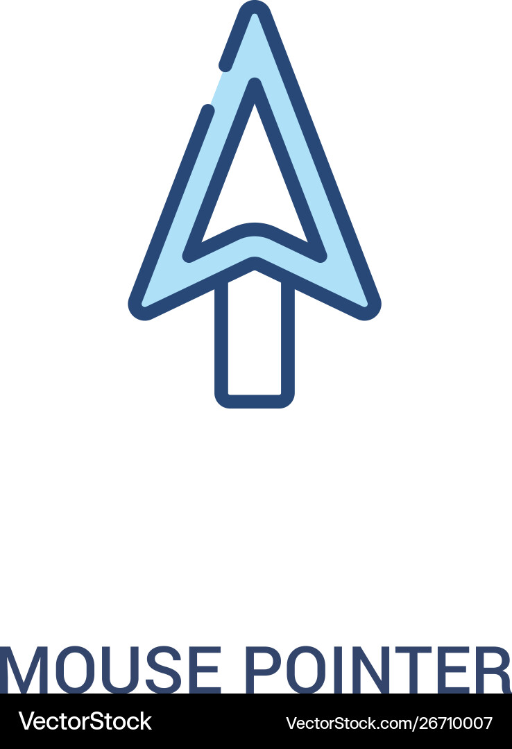 Mauszeiger Konzept 2 farbige Icon einfache Linie Mauszeiger Konzept 2 farbige Icon einfache Linie vektorbild