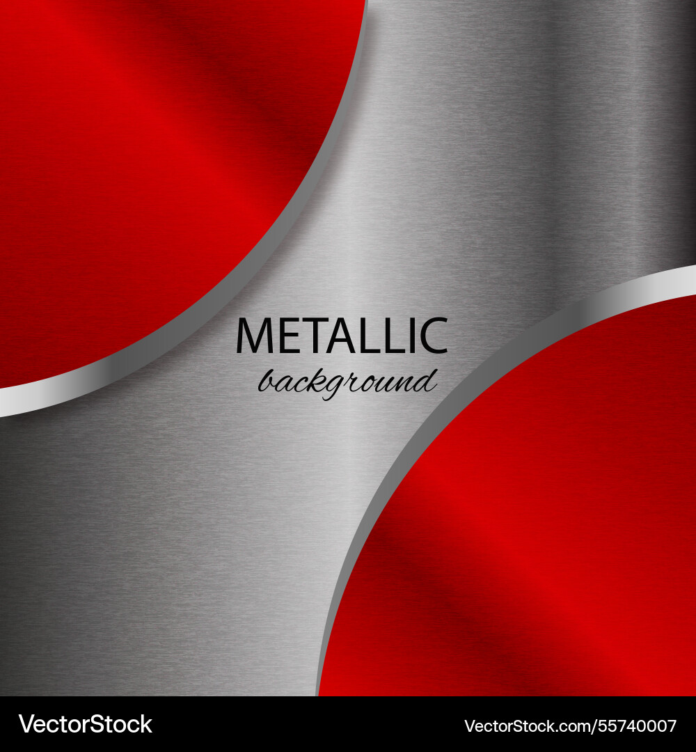Metallic background with abstract shapes Vector Image