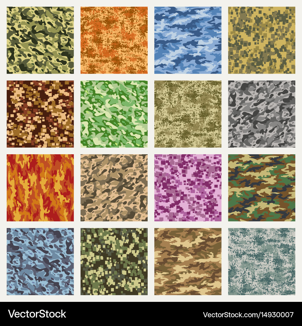 Military Camouflage Patterns vector image
