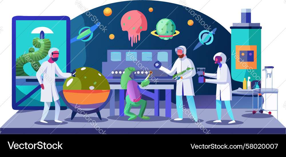 Modern Science Lab Vector Image