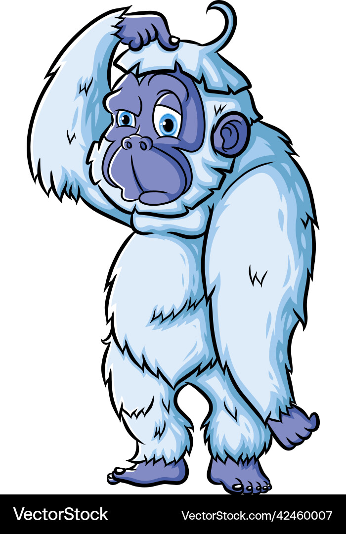 Old yeti is confused and lazy Old yeti is confused and lazy vector image