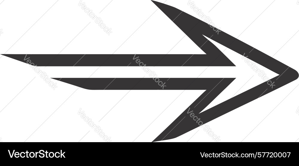 Parallel lines right arrow design generative ai vector image