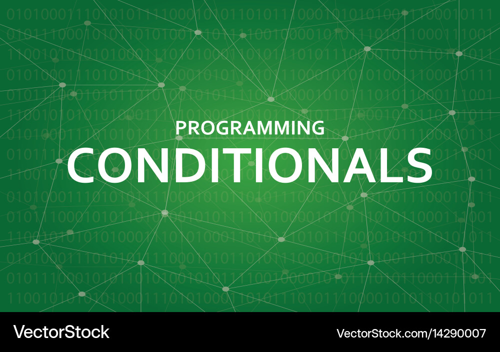 Programming conditionals concept vector image