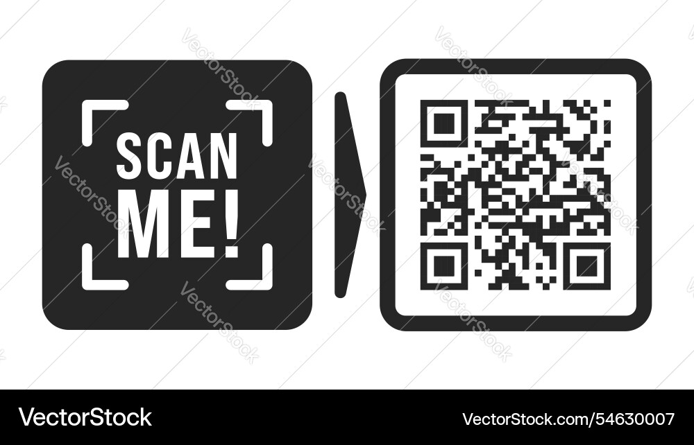 Qr code ready to use isolated on white background vector image