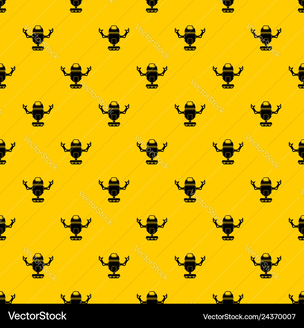 Robot on wheels pattern vector image