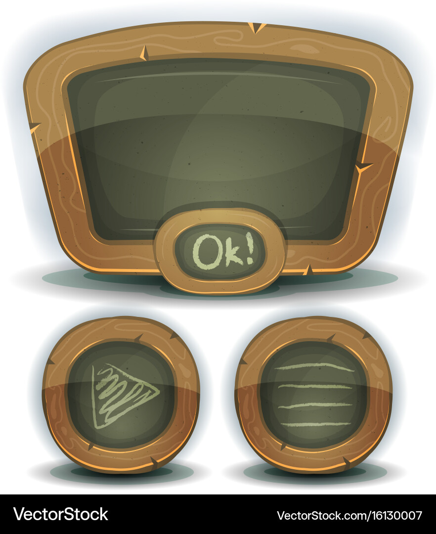 School chalkboard icons for ui game Vector Image
