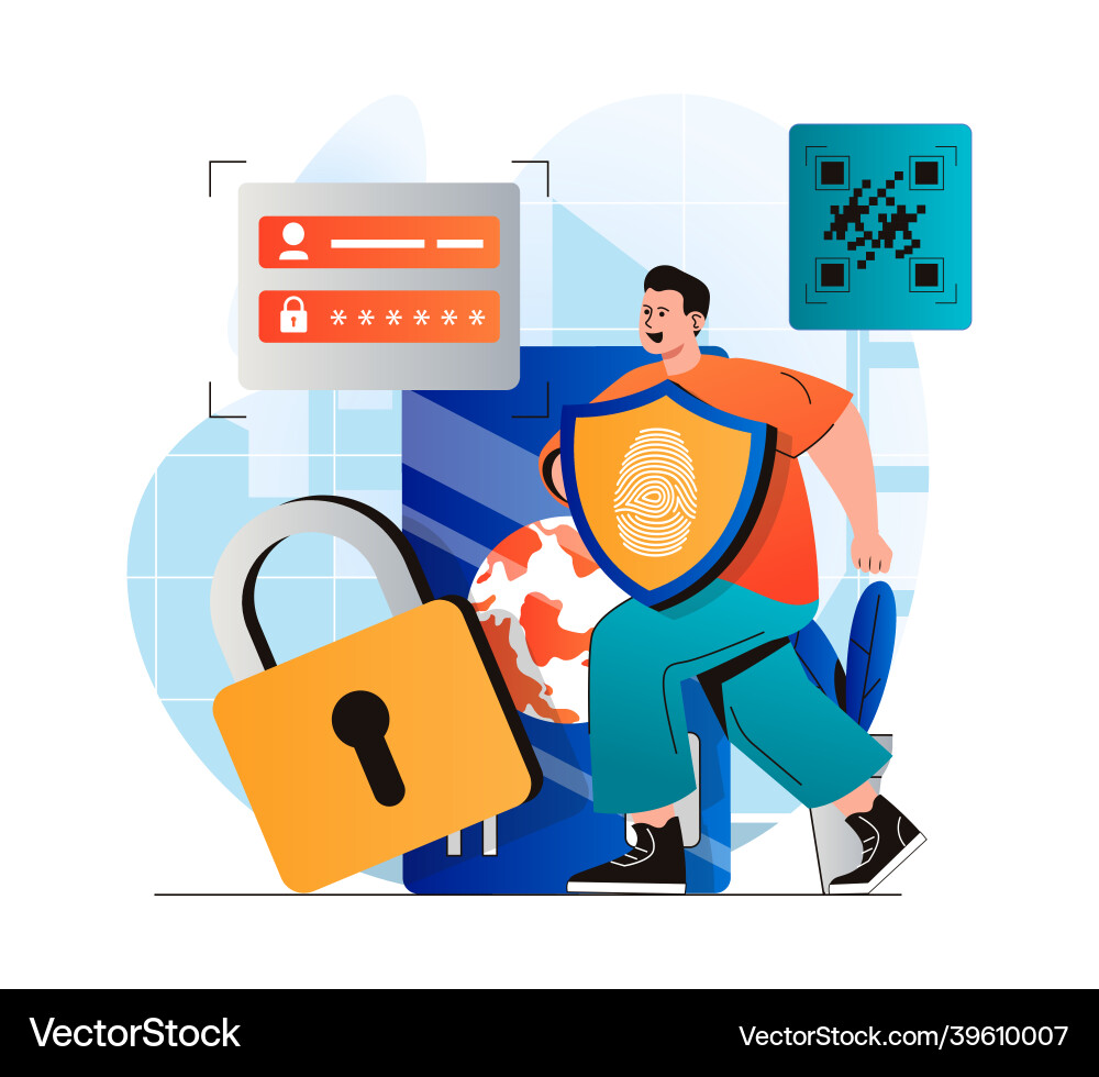 Secure payment concept in modern flat design Secure payment concept in modern flat design Vector Image
