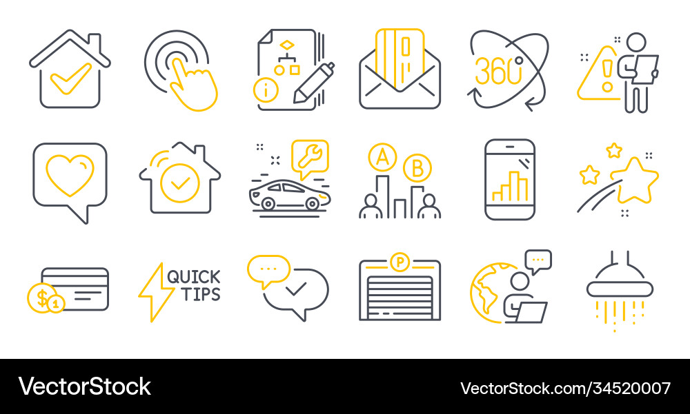 Set technology icons such as algorithm house Set technology icons such as algorithm house vector image