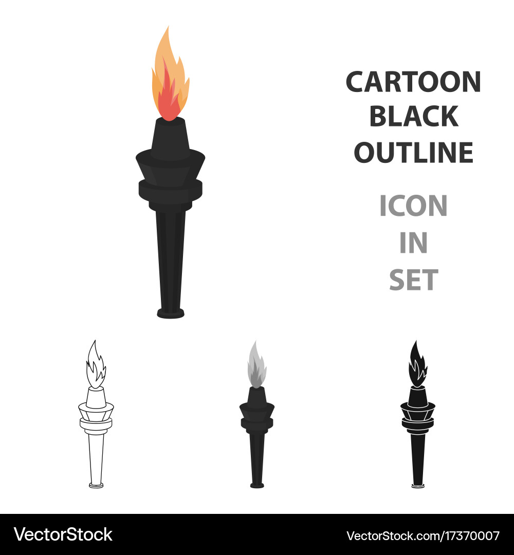 Street lamp in the form of a torch with an open Vector Image
