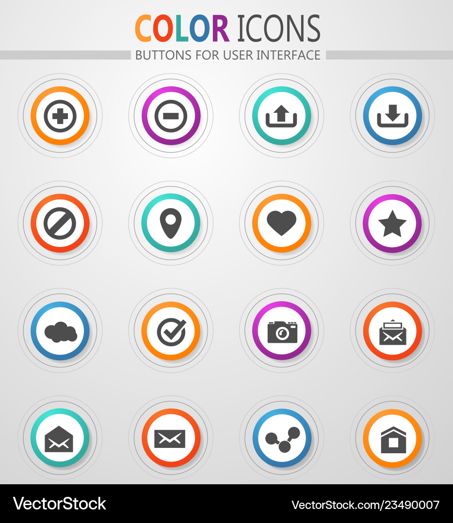User interface icons set Vector Image