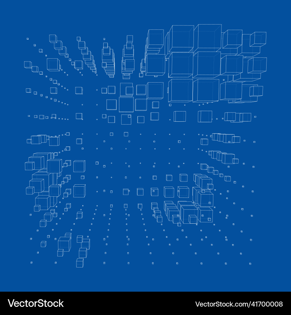 Abstract boxes background Vector Image