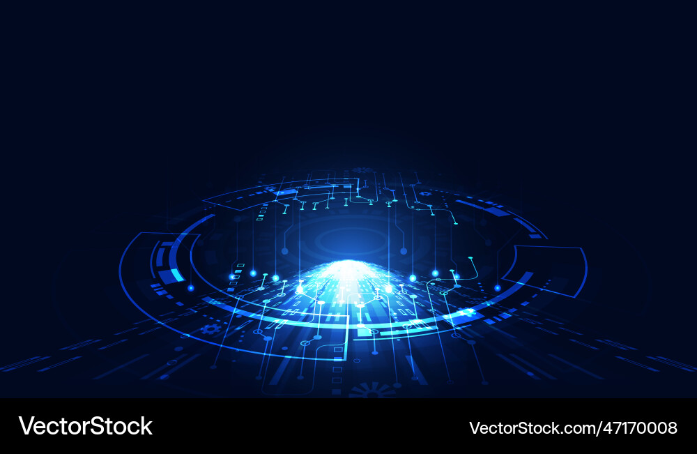Abstract circle circuit modern on background Abstract circle circuit modern on background vector image