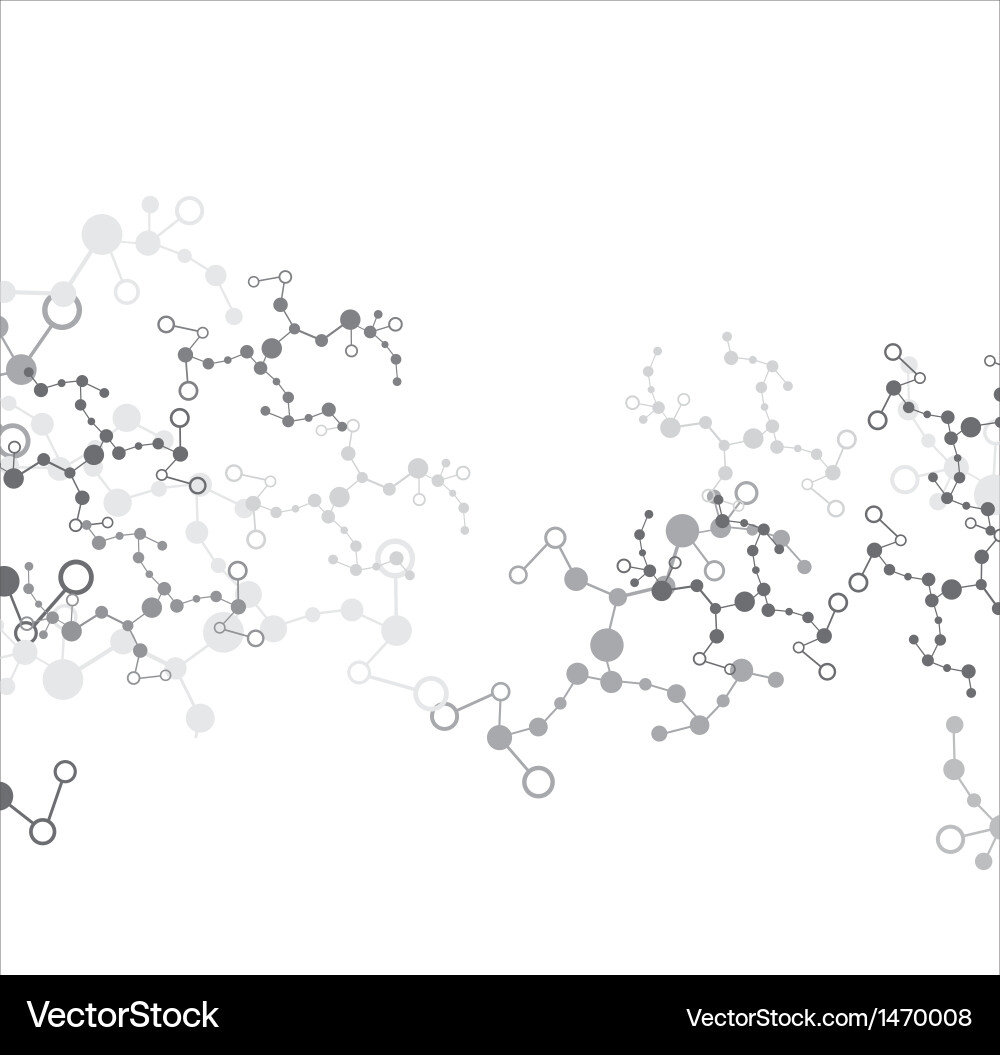 Abstract molecular structure background vector image