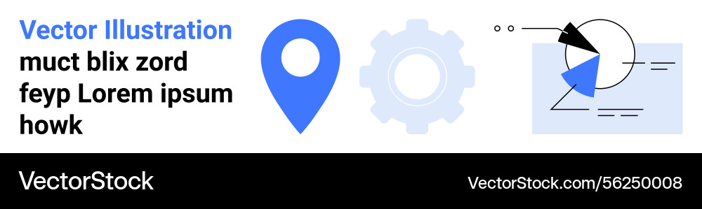Abstract navigation settings and data analysis Vector Image