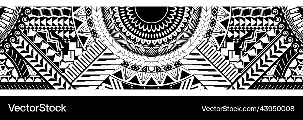 Abstract polynesian ethnic pattern Royalty Free Vector Image