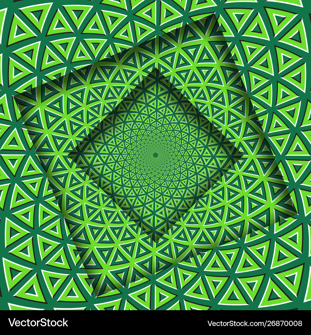Abstract turned frames with a rotating green lime Abstract turned frames with a rotating green lime vector image