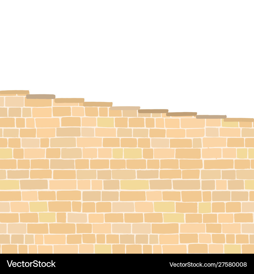 Ancient stone stairway in sandy colors isolated Ancient stone stairway in sandy colors isolated vector image