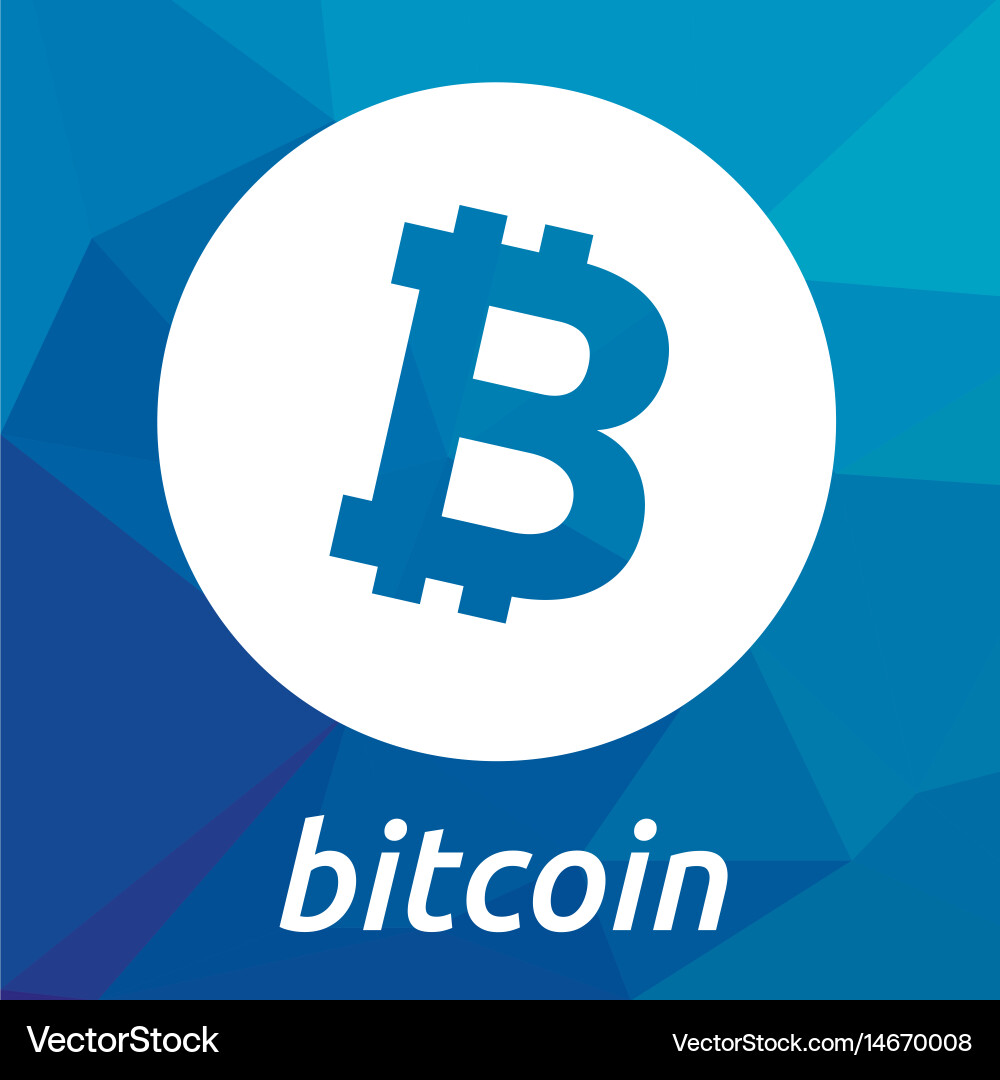 Bitcoin blockchain cryptocurrency logo – Royalty-Free Vector | VectorStock