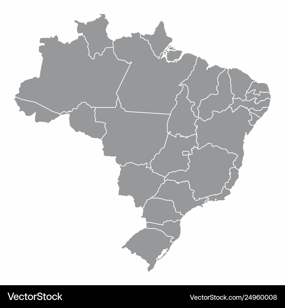 Brazil map with states borders Brazil map with states borders vector image
