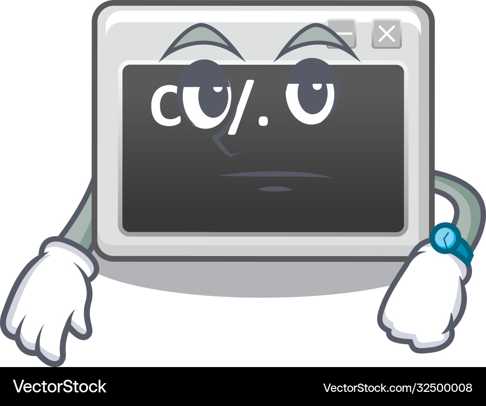 Cartoon character design command window Cartoon character design command window Vector Image