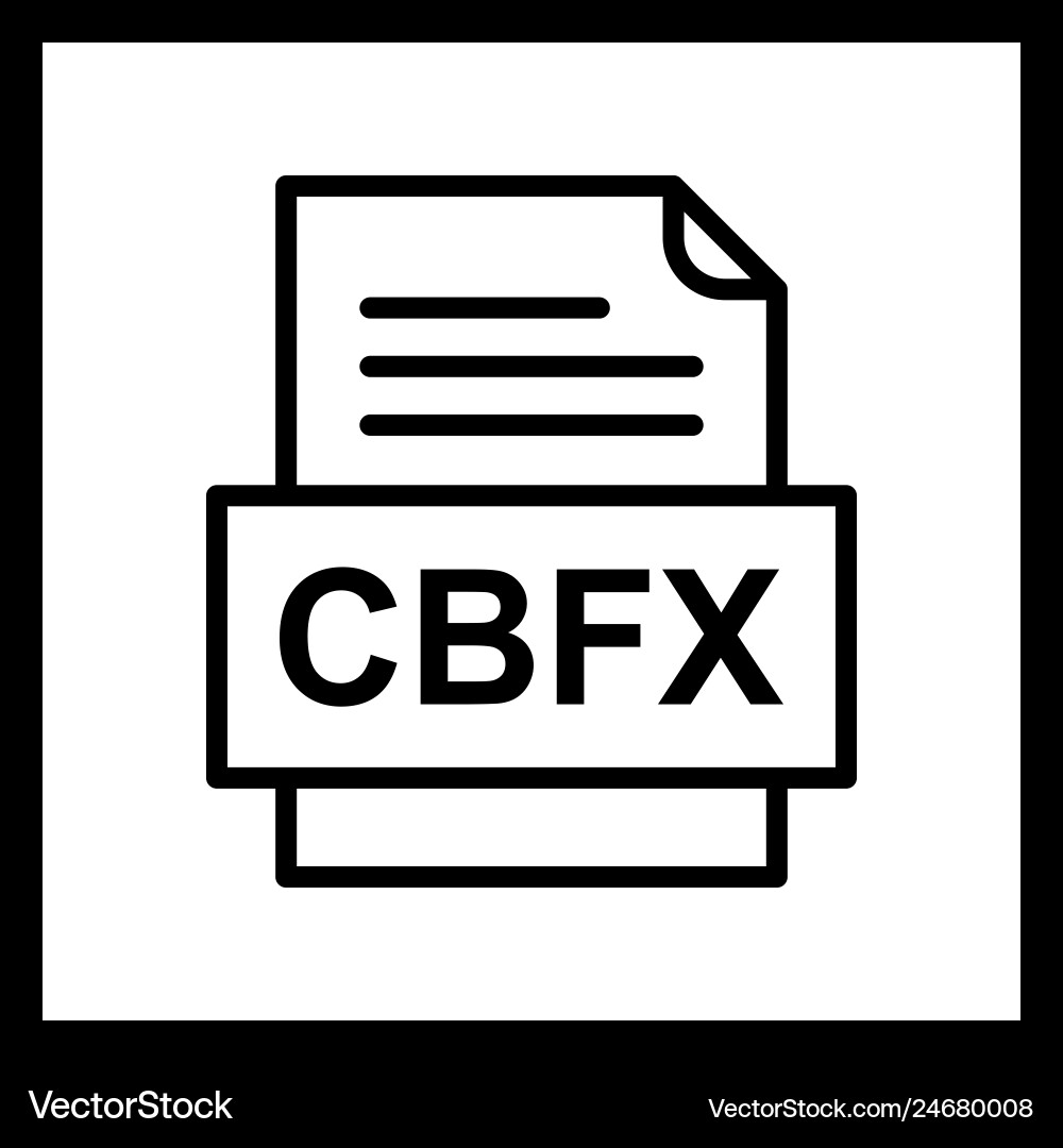 Cbfx file document icon Vector Image