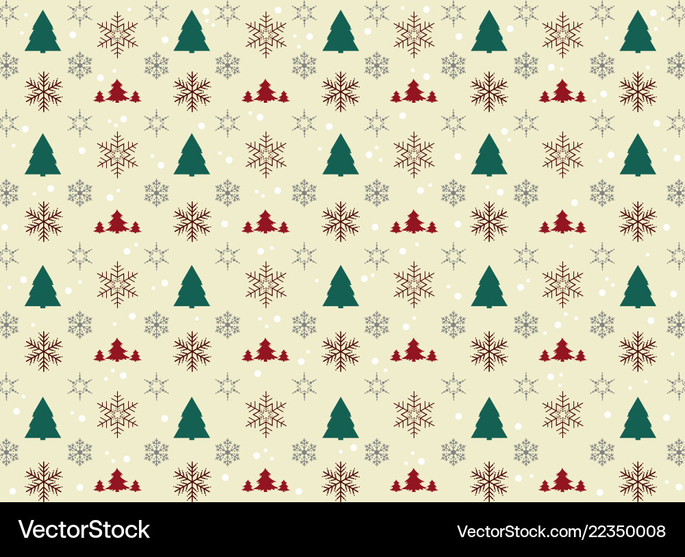 Christmas Snowflake Wrapping Paper Pattern vector image
