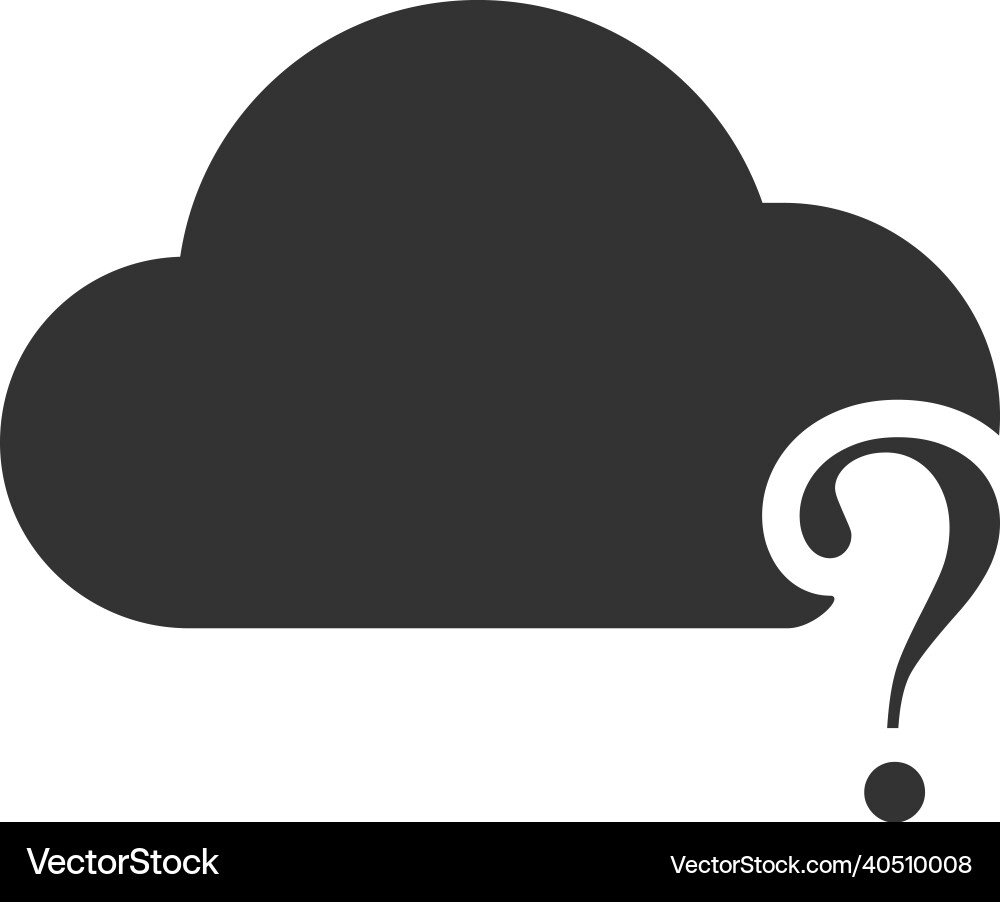 Cloud query icon design Cloud query icon design vector image