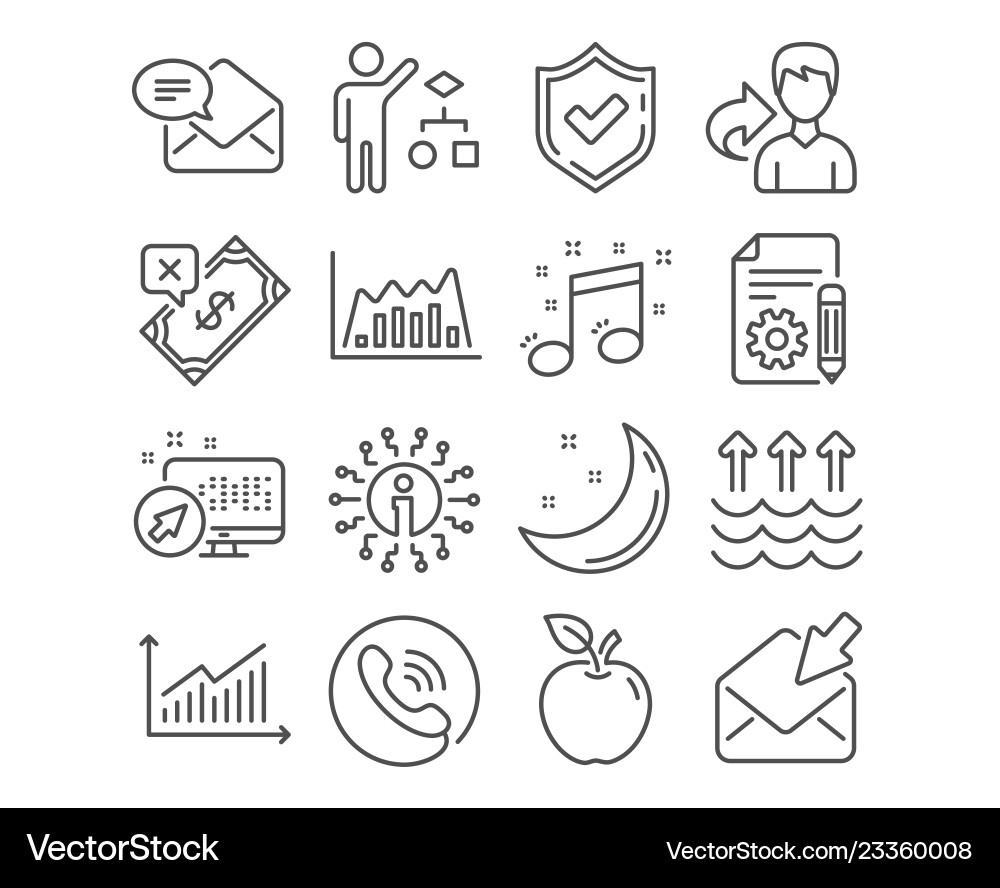 Documentation musical note and algorithm icons Documentation musical note and algorithm icons vector image