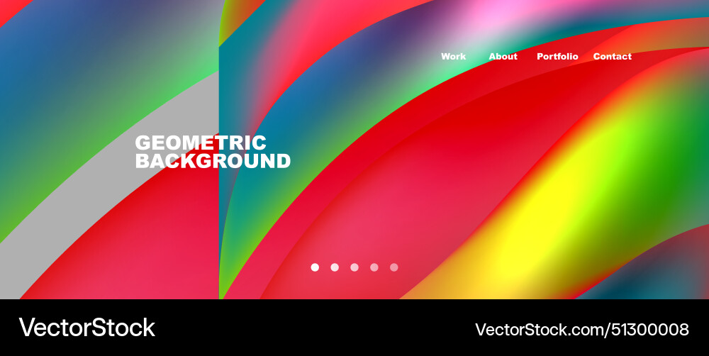 Dynamic flowing shapes concept design composition Vector Image