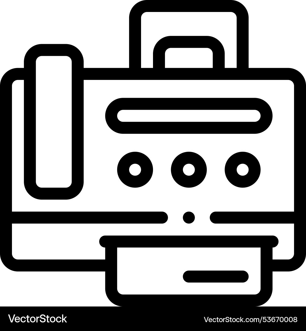 Fax icon thin linear style design isolated Fax icon thin linear style design isolated vector image