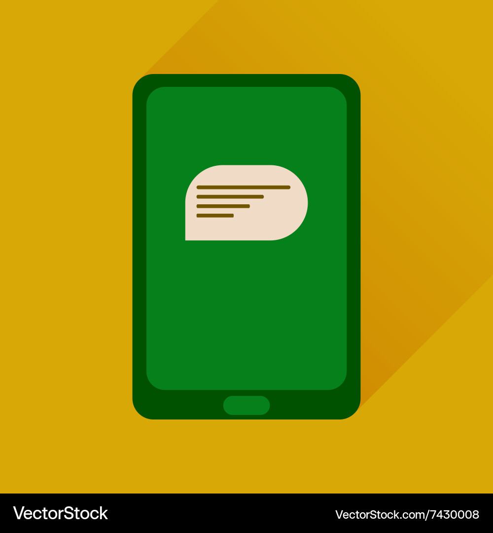 Flat icon with long shadow mobile applications Vector Image