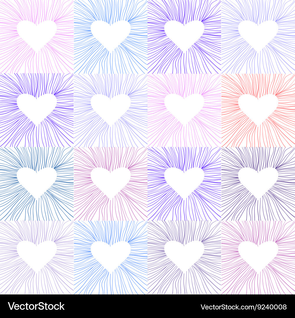 Heart transparent pattern background vector image