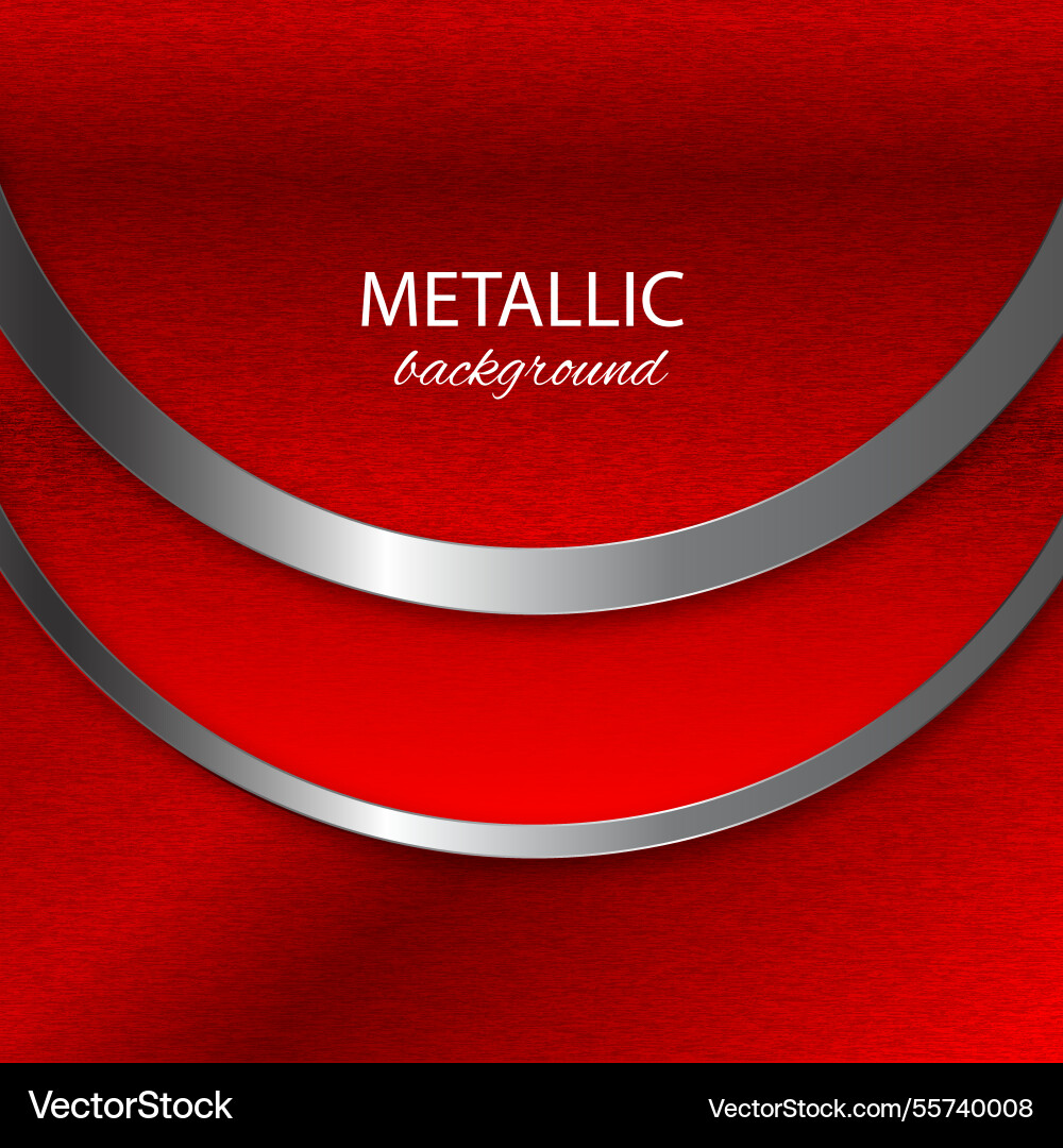 Metallic background with abstract shapes vector image