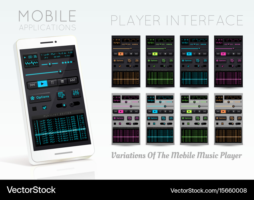 Modern Audio Player Interface vector image