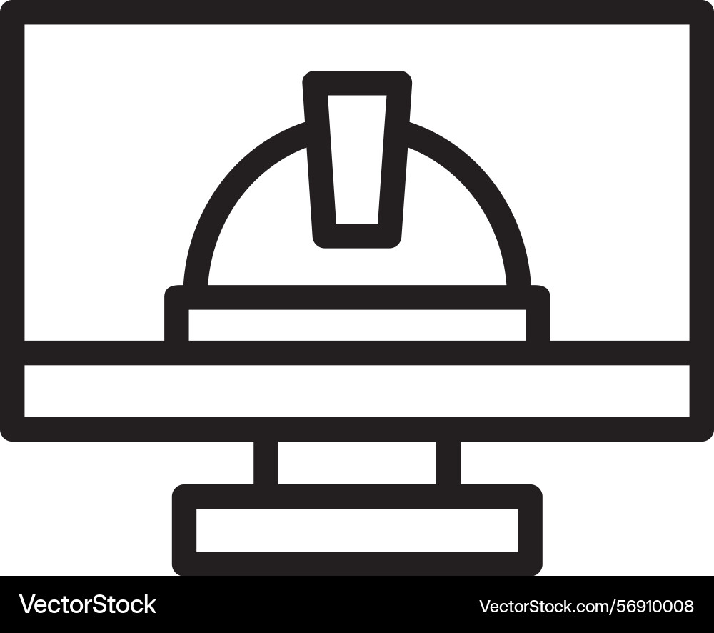 Monitor linear style icon design vector image