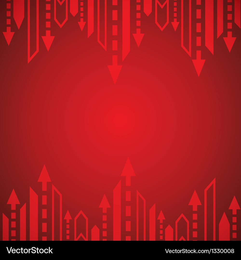 Red Arrow Background Pattern vector image