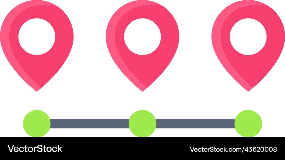 Route icon location map and navigation vector image