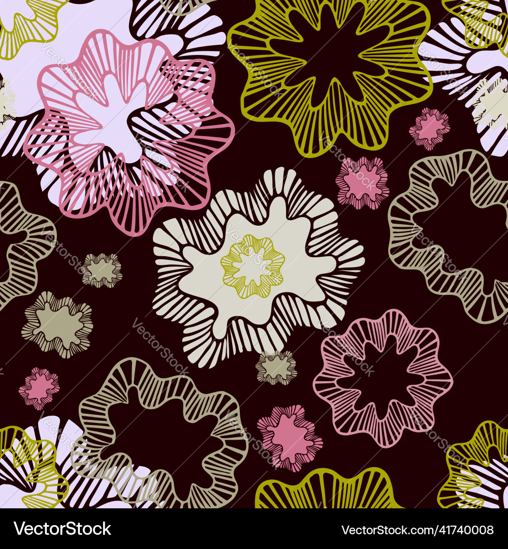 Seamless pattern on a black background abstract vector image