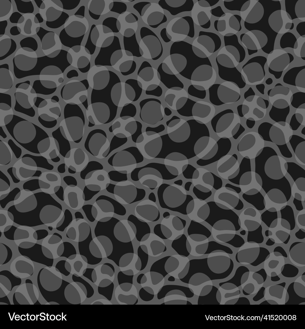 Seamless pattern with abstract spots monochrome vector image