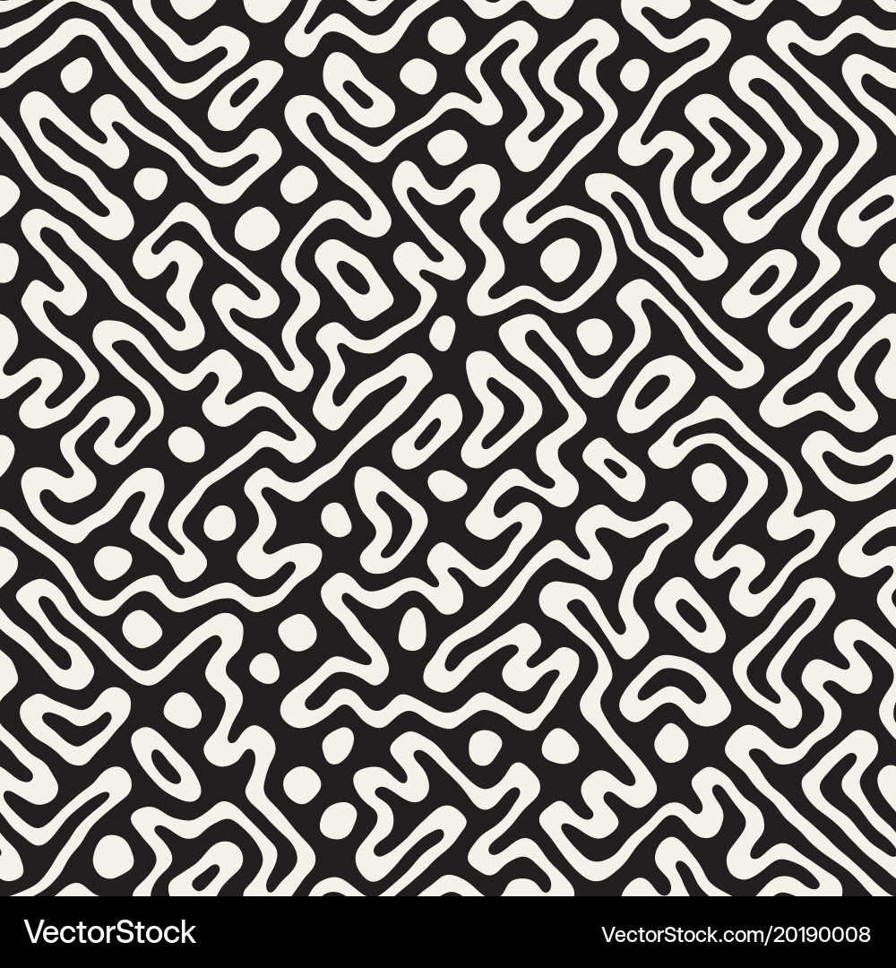 Seamless pattern with maze lines monochrome Vector Image