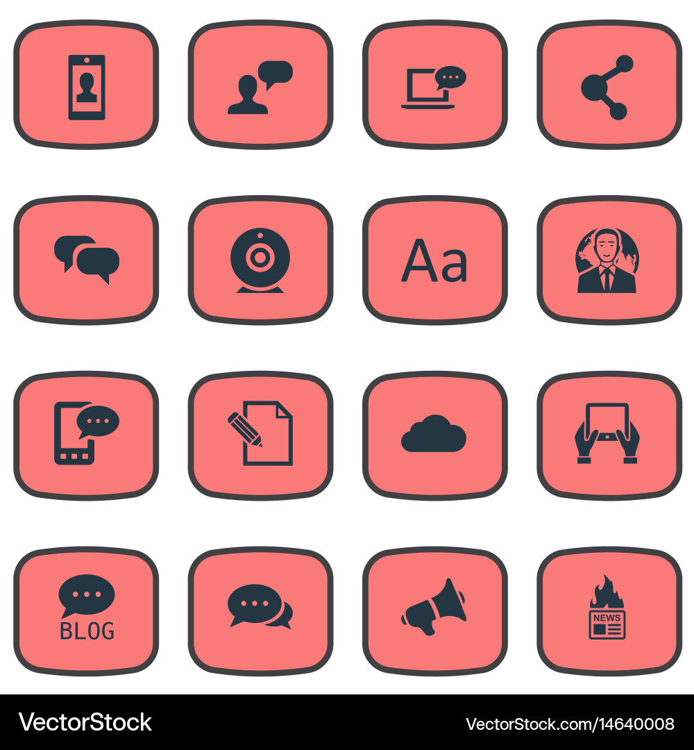 Set of simple user icons vector image