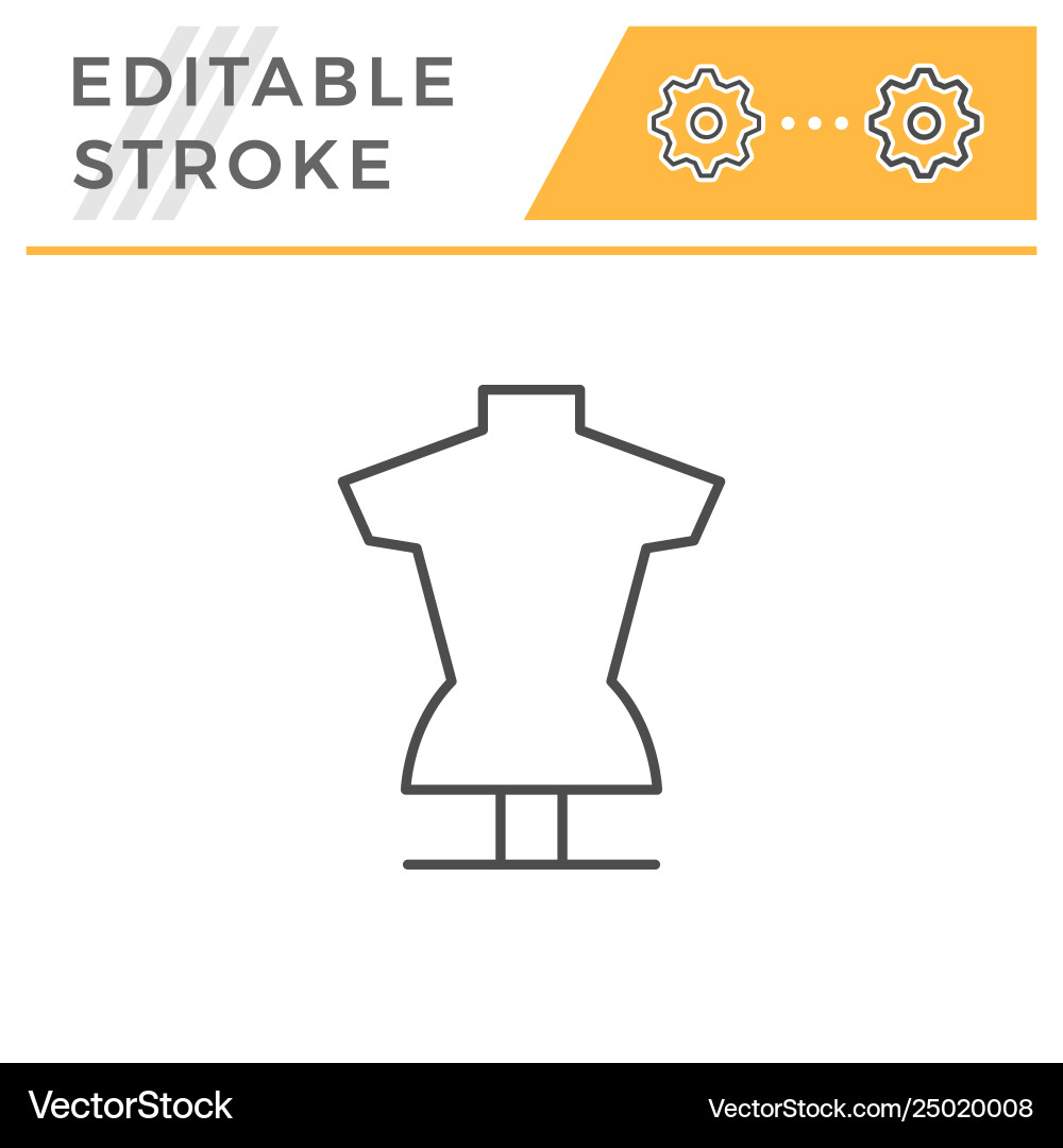 Tailors dummy line icon vector image